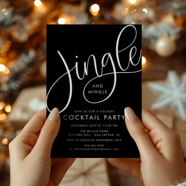 Convites Jingle e Mingle Holiday Cocktail Party (Criador carregado)