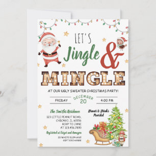 Convites Jingle e Mingle Ugly Sweater Party