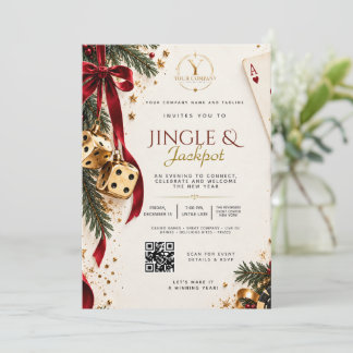 Convites Jingle & Jackpot Cassino Corporativo com Logotipo