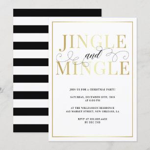 Convites Jingle & Mingle   Festa de Férias Elegante