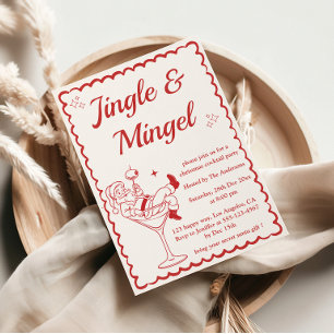 Convites Jingle & Mingle Festa de Natal Elegante de Coquete