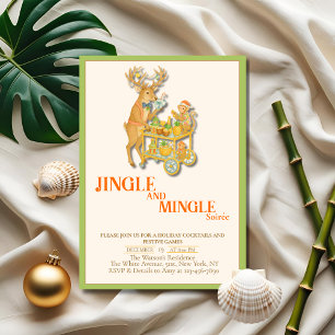 Convites Jingle & Mingle, festa de Natal Tropical