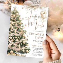 Jingle & Mingle Moderno Natal Dourado Elegante