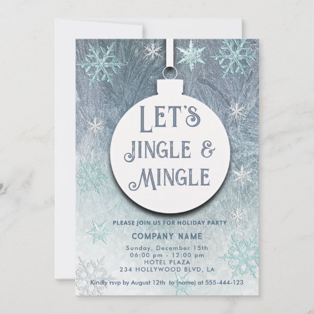 Convites Jingle & mingle Winter wonderland party (Frente)