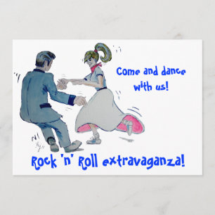 Convites Jive o divertimento! balance o rock and roll da