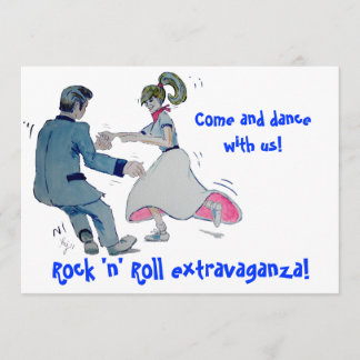 Convites Jive o divertimento! balance o rock and roll da