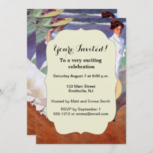 Convites Joaquin Sorolla Women Walking Beach