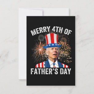 Convites Joe Biden Feliz 4º Dia dos Pais Engraçado 4 de Jul
