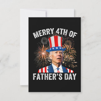Convites Joe Biden Feliz 4º Dia dos Pais Engraçado 4 de Jul