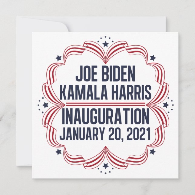 Convites Joe Biden Kamala Harris Inauguração 2021 (Frente)
