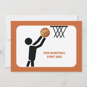 Convites Jogador de basquete com bola personalizada