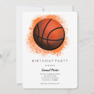 Convites Jogador de basquetebol Solteiro / Esporte Festa de