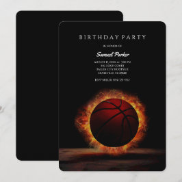 Convites Jogador de basquetebol Solteiro / Esporte Festa de