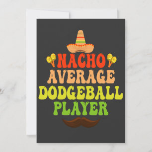 Convites Jogador de Dodgeball Não Mediano Divertido CInco D