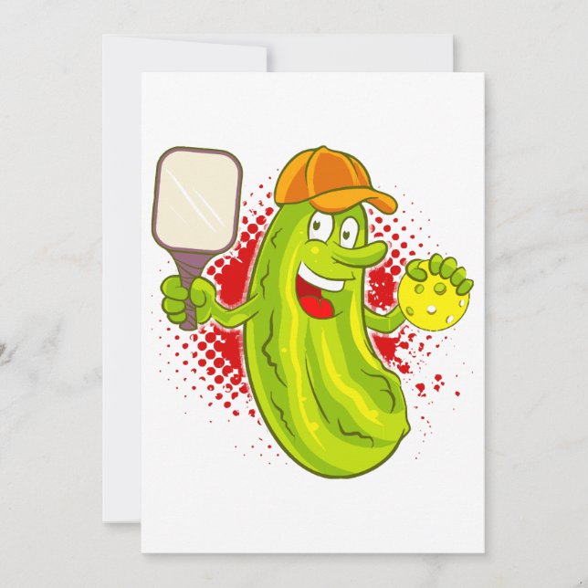 Convites Jogador de Picles de Pickleball (Frente)