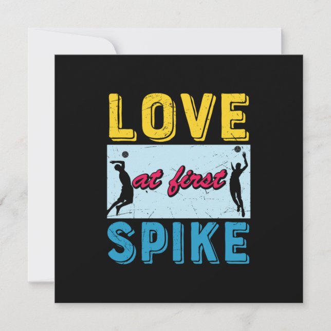 Convites Jogador de Voleibol | Amor No Primeiro Spike (Frente)