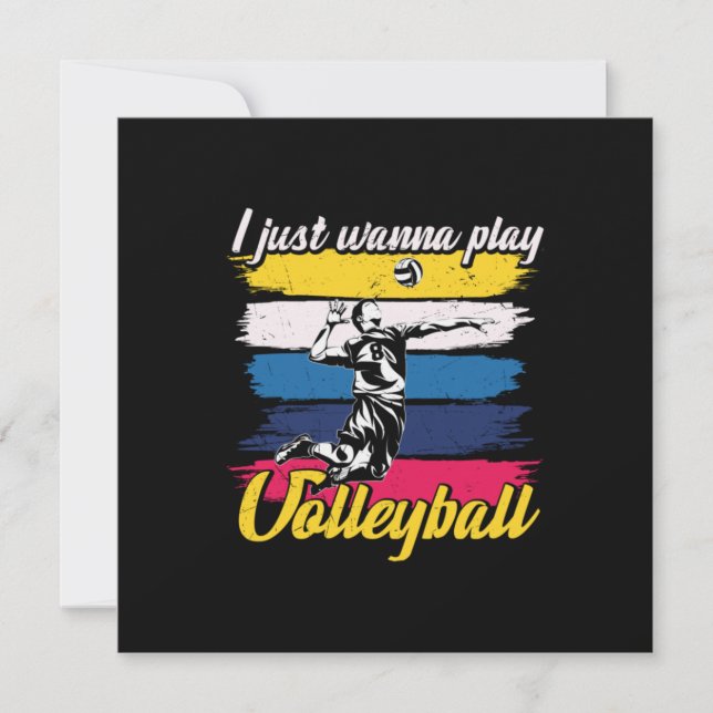 Convites Jogador de Voleibol | Eu Só Quero Jogar Voleibol (Frente)