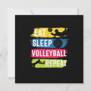Convites Jogador de Voleibol Repetir o Voleibol do Sono