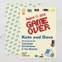 Jogador Divertido de Vídeo Games Retrô 🎮 Casament