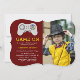 Convites Jogador Moderno Foto De Aniversário De Qualquer Id