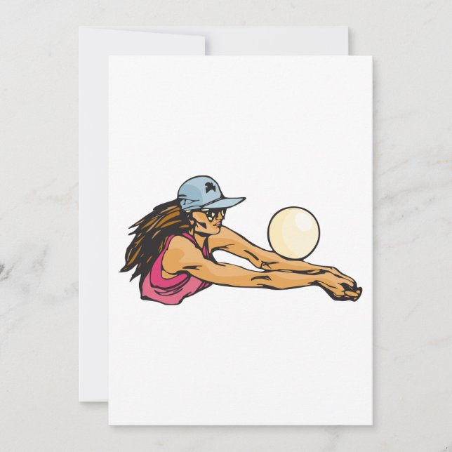 Convites Jogadora de Voleibol Feminina (Frente)