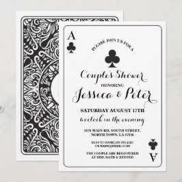 Convites Jogando cartas no Ace ou no King Queen Las Vegas C