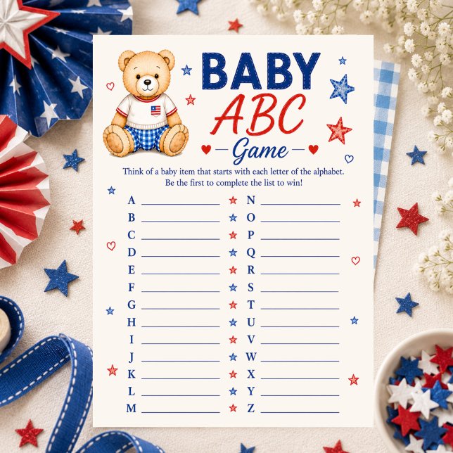 Convites Jogo ABC Vermelho Branco e Bebê a Caminho (Criador carregado)