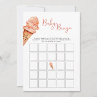 jogo Bingo do Chá de fraldas do sorvete