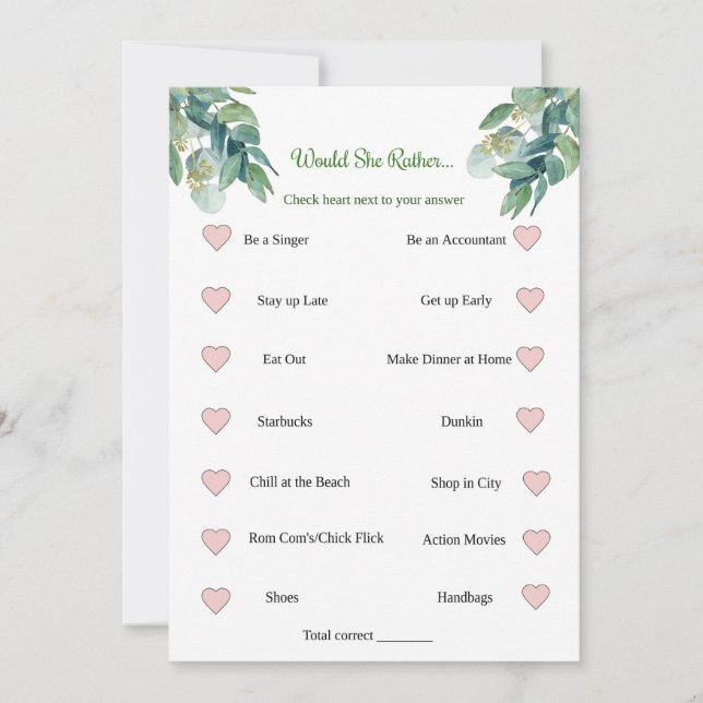 Convites Jogo chá de panela Ela Preferencialmente (Frente)