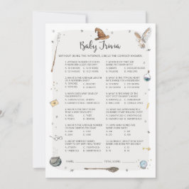 Convites Jogo da Trivia do Bebê do Chá de fraldas