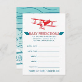 Convites Jogo de adivinhação de Chá de fraldas de avião