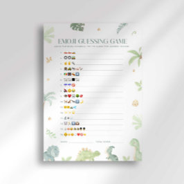 Convites Jogo de Adivinhação de Emoji para Chás de Bebê do 