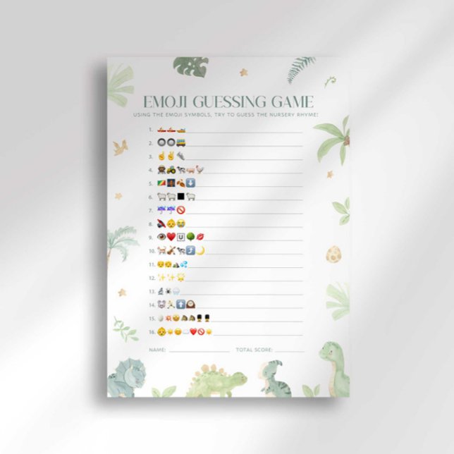 Convites Jogo de Adivinhação de Emoji para Chás de Bebê do  (Criador carregado)