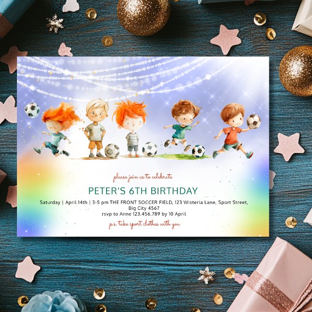 Convites Jogo de aniversário de futebol de magia (Criador carregado)