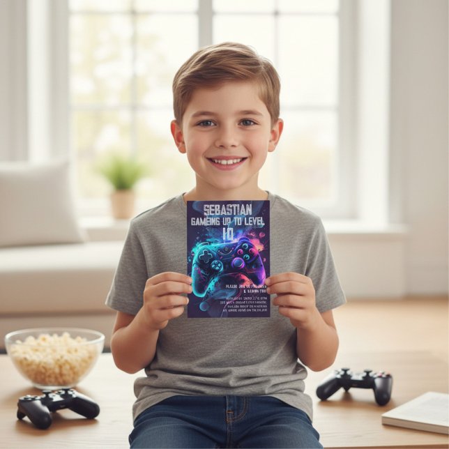 Convites Jogo de aniversário divertido (Criador carregado)