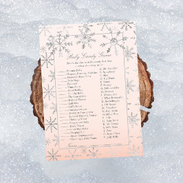 Convites Jogo de Baby Shower Doce Bebê Flor de Neve Rosa