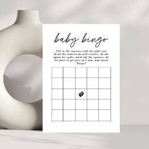 Convites Jogo de Bebê Bingo para Chá de Bebê com Roteiro Mi
