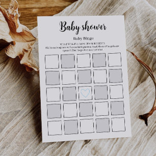 Convites Jogo de Bingo de Baby Shower Imprimível, Bingo de 