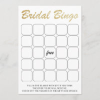 Jogo de bingo de chá de panela com brilho Dourado