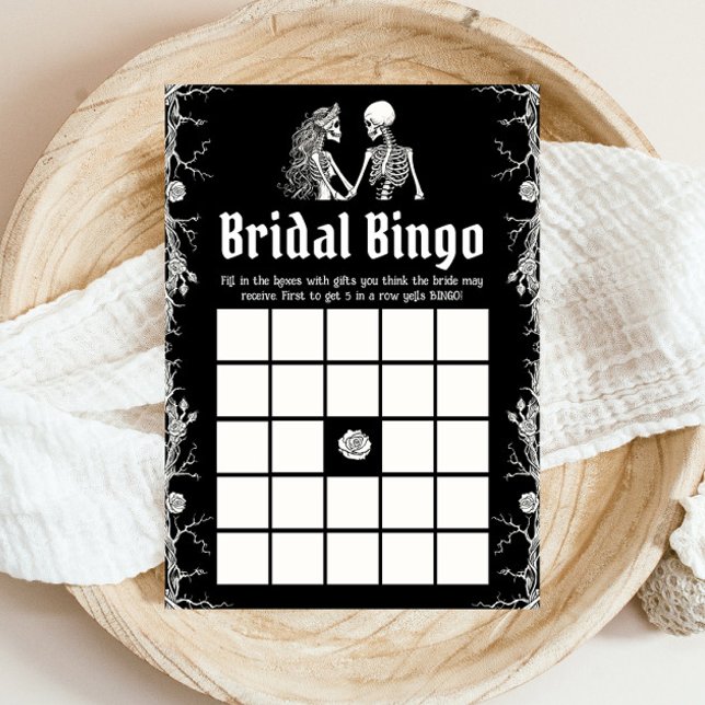 Convites Jogo de Bingo de Noivado de Halloween Gótico (Criador carregado)