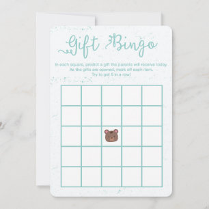 Convites Jogo de Bingo do Chá de fraldas Azul do Ursinho D