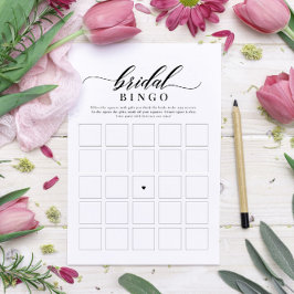 Convites Jogo de Bingo do Chá de panela de Script Clássico