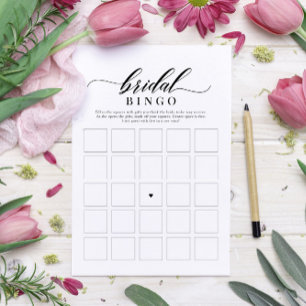 Convites Jogo de Bingo do Chá de panela de Script Clássico