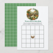 Jogo de Bingo para Chá de Bebê no Mercado de Agric