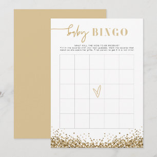 Convites Jogo de Bingo para Chá de Bebê REGINA com Lantejou