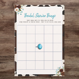 Convites Jogo de Bingo para Chá de Noiva com Flores Silvest