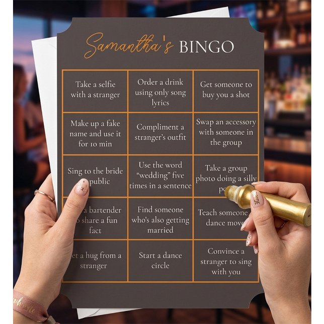Convites Jogo de Bingo para Despedida de Solteira | Chuveir (Criador carregado)