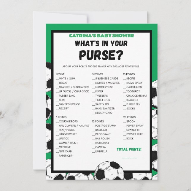 Convites Jogo de Chá de Bebê de Futebol, Futebol - Nome Edi (Frente)