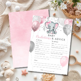 Convites Jogo de Chá de Elefante para Bebês