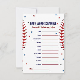 Convites Jogo de chá de fraldas com beisebol